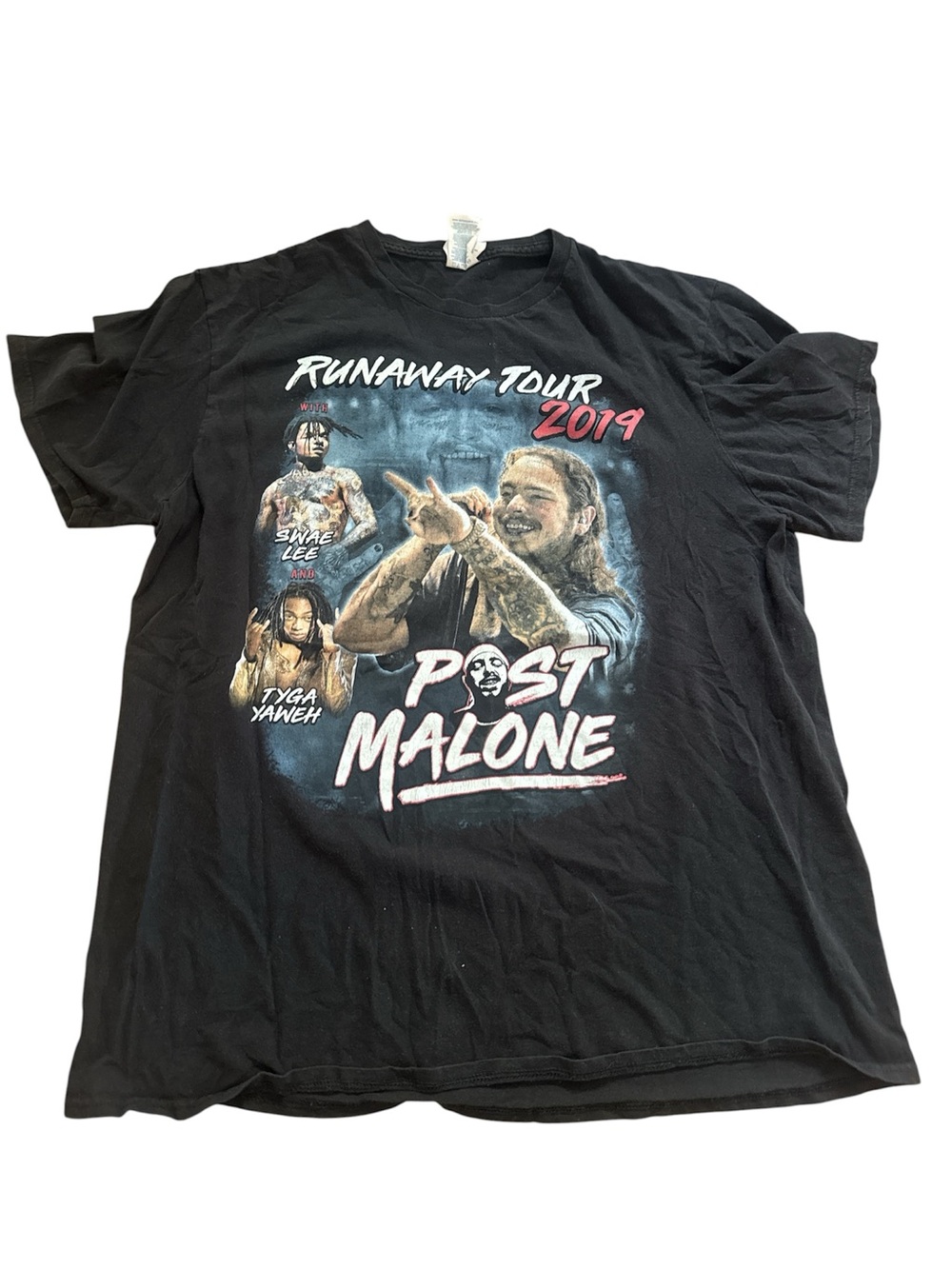 Gildan Black Post Malone Runaway Tour 2019 Graphic Tee